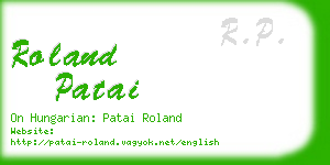 roland patai business card